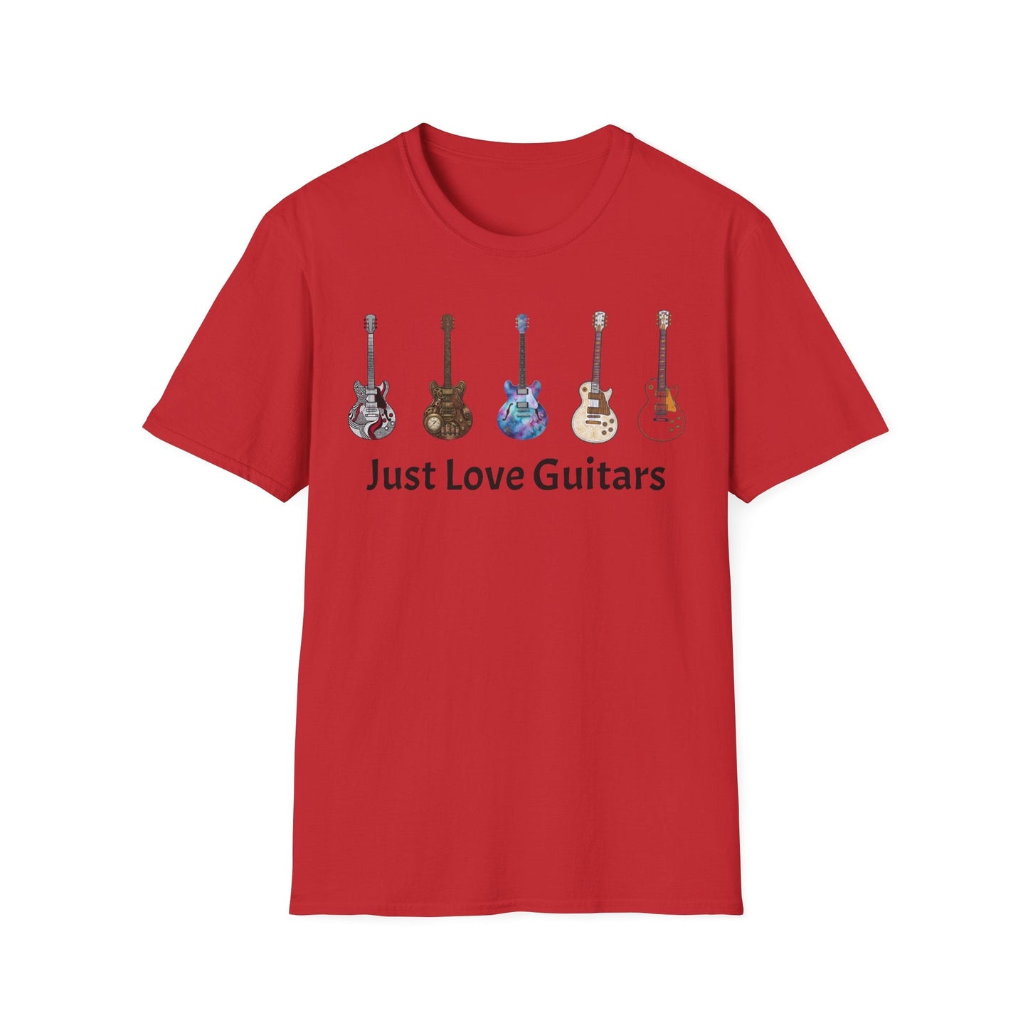 Just Love Guitars T-Shirt — Acoustic & Electric Guitar Lover Tee Printify