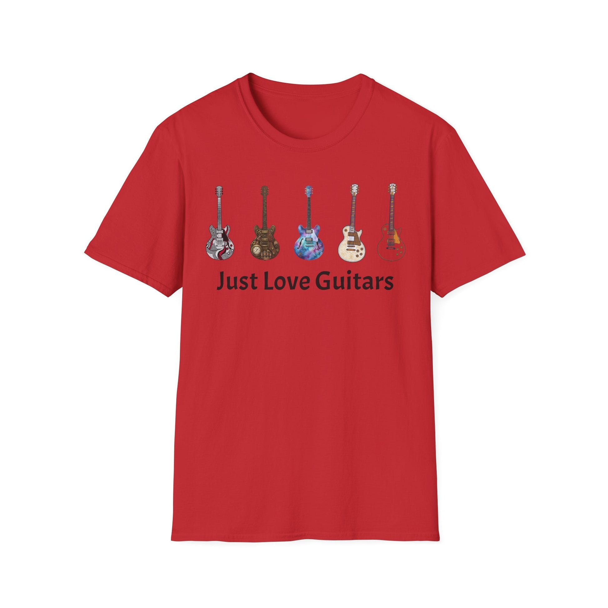 Just Love Guitars T-Shirt — Acoustic & Electric Guitar Lover Tee Printify