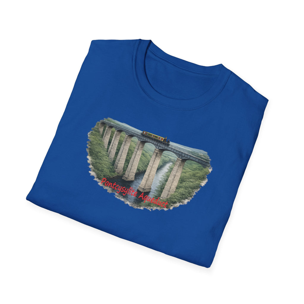 Pontcysyllte Aqueduct Canal Narrowboat World Heritage T Shirt Printify