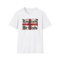 English Not British T-Shirt | St George Cross Distressed Flag Typography 