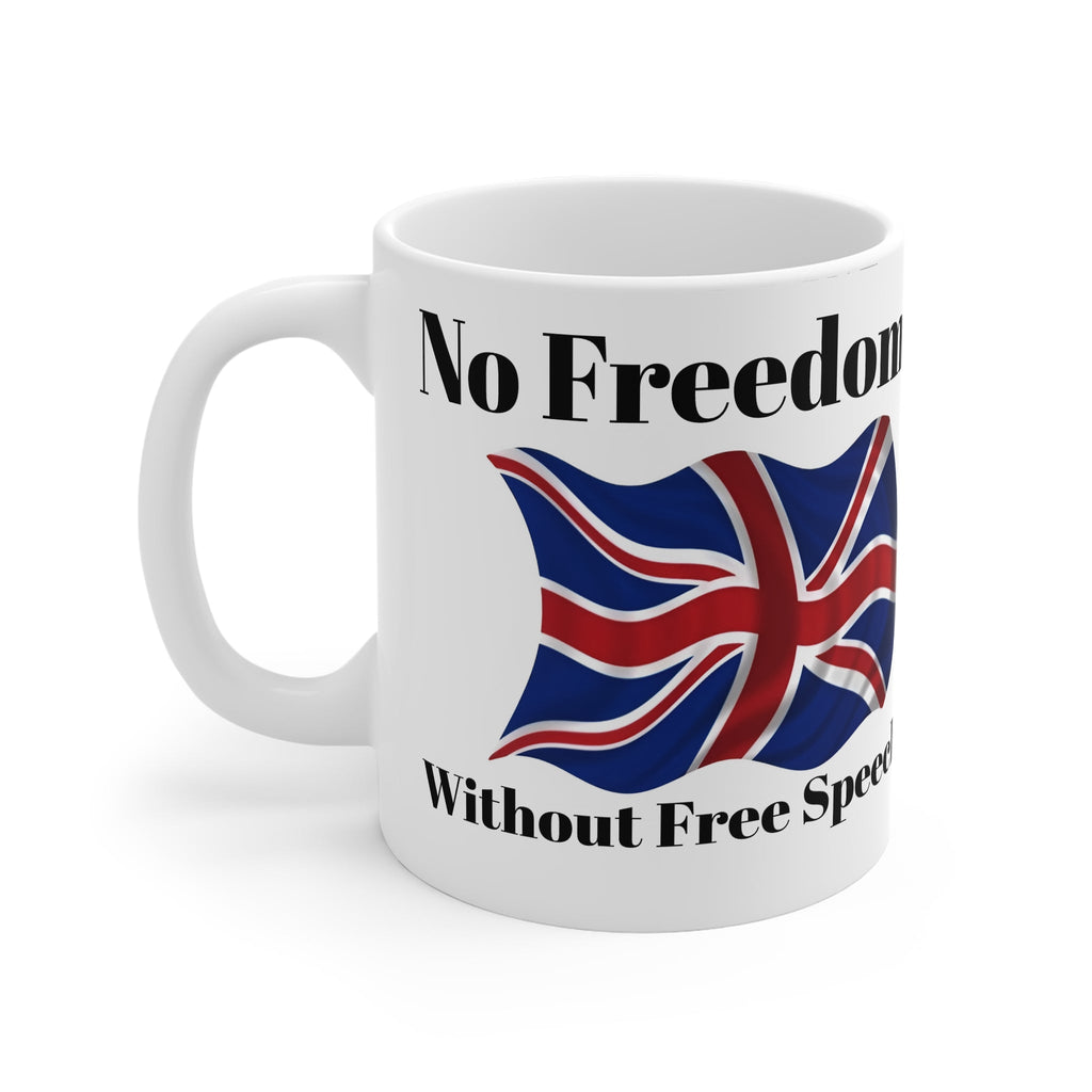Freedom of Speech Mug - British Flag Design, Coffee Cup, Tea Mug, Printify