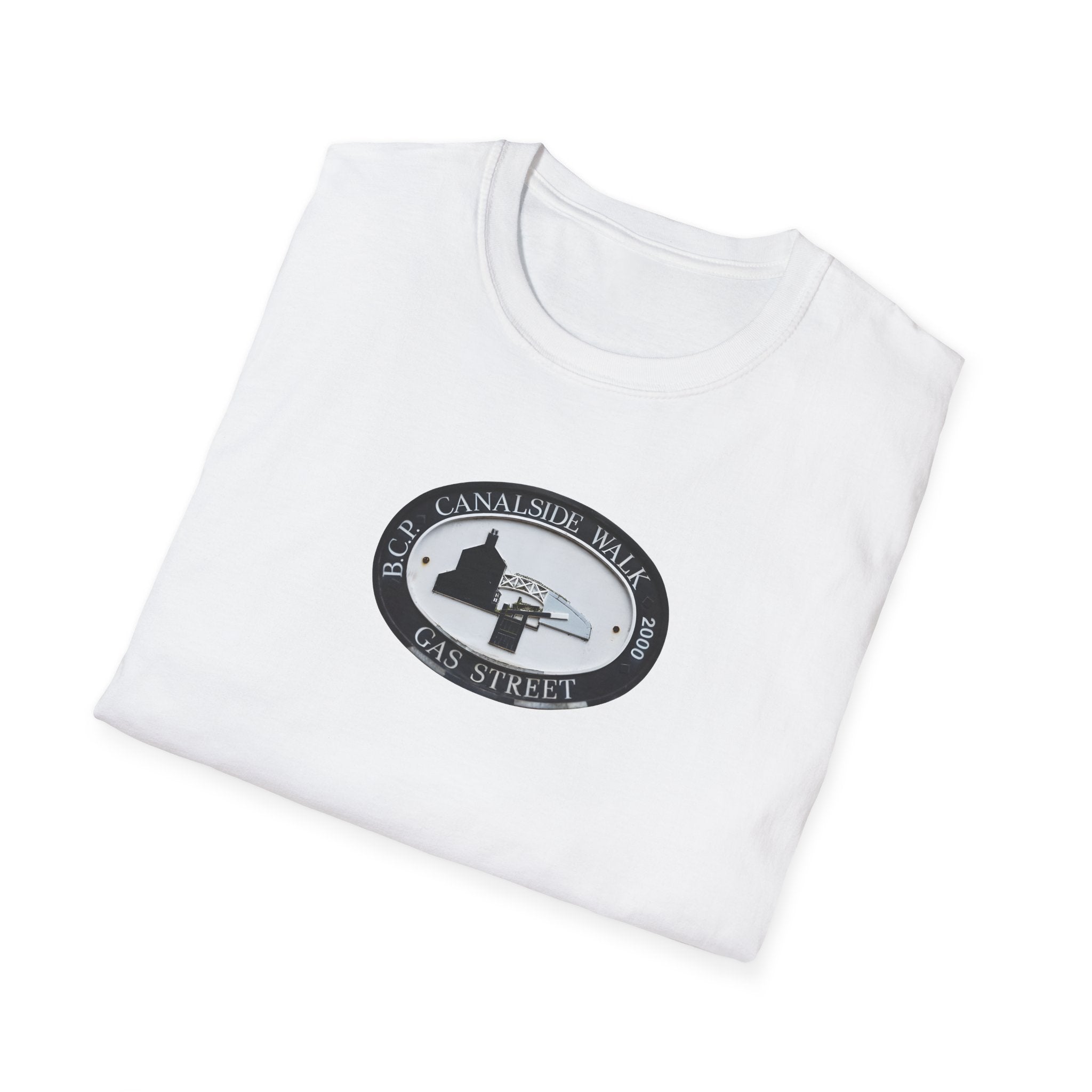  Birmingham famous Gas Street Canal Walk Plaque  white T-Shirt.