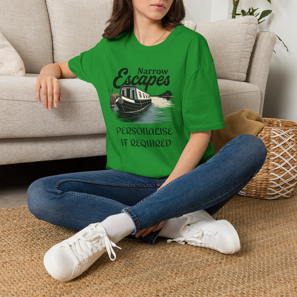 Classic Narrowboat t-shirt perfect for canal lovers, narrowboat owners & fans of Channel 4’s Narrow Escapes. Printify