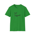 Green t-shirt with 'Just Different' text on a white background