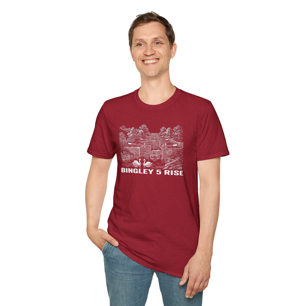 Bingley five-rise locks - Leeds and Liverpool Canal, T‑Shirt
