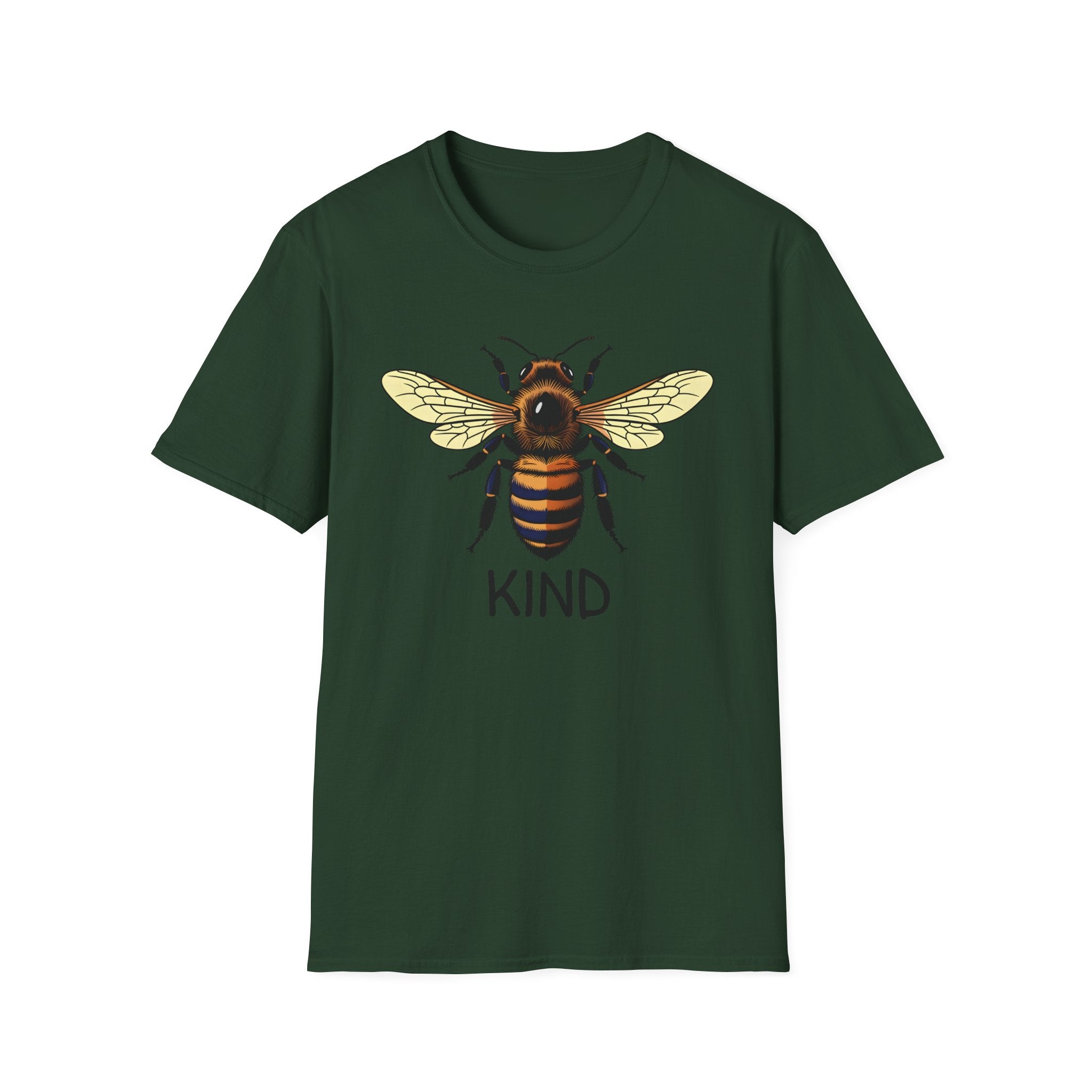 Bee Graphic T-Shirt — "Kind" Eco-Friendly Bee Tee for Nature Lovers Printify
