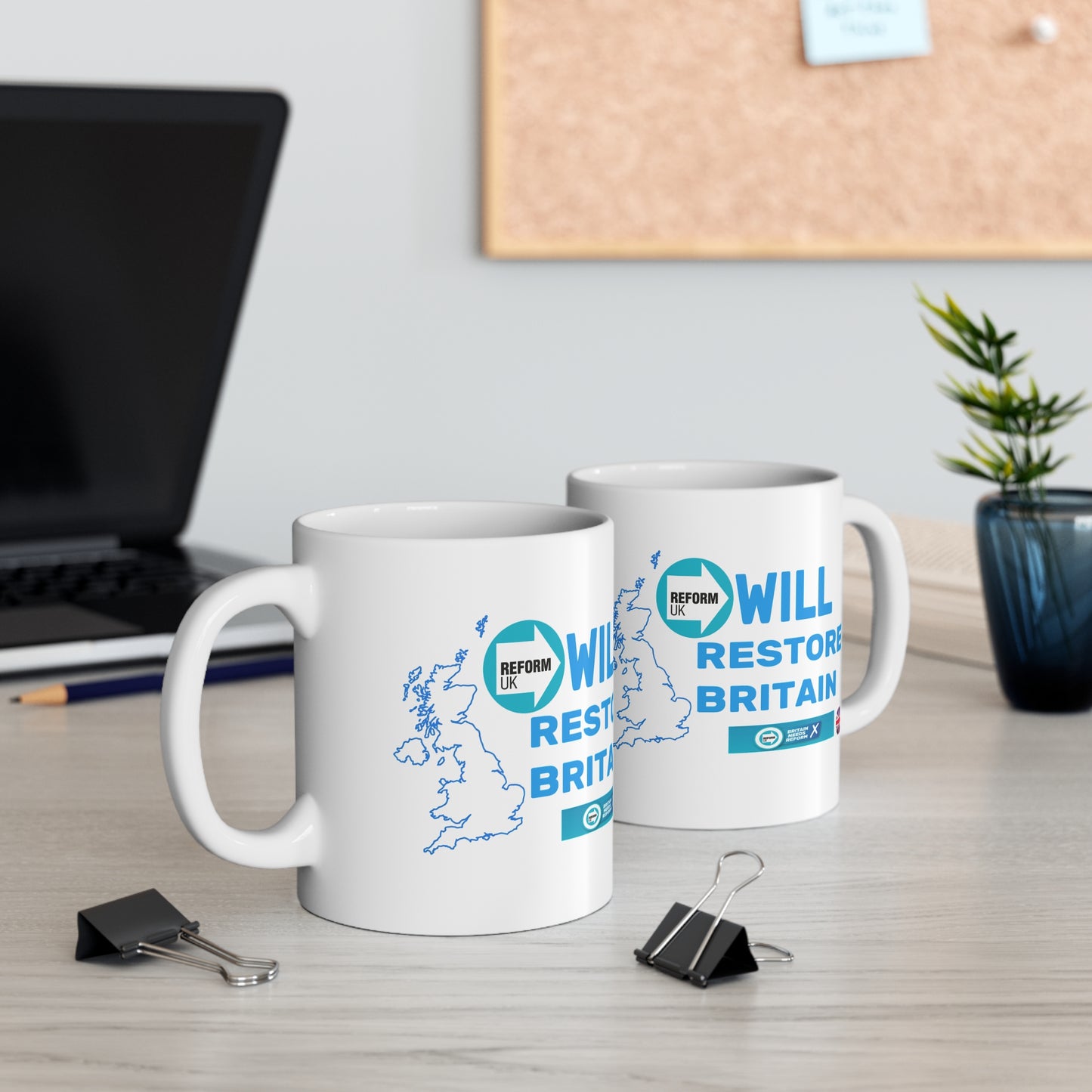 Reform UK 'Will Restore Britain' 11oz Mug Pulitical Satire Printify