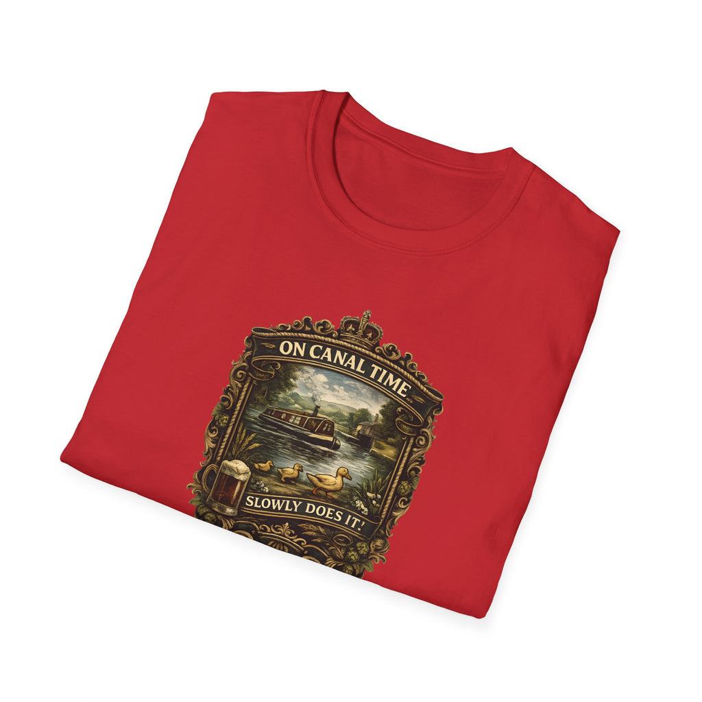 Canal Time Vintage Graphic T-Shirt — 'On Canal Time' Scenic Emblem