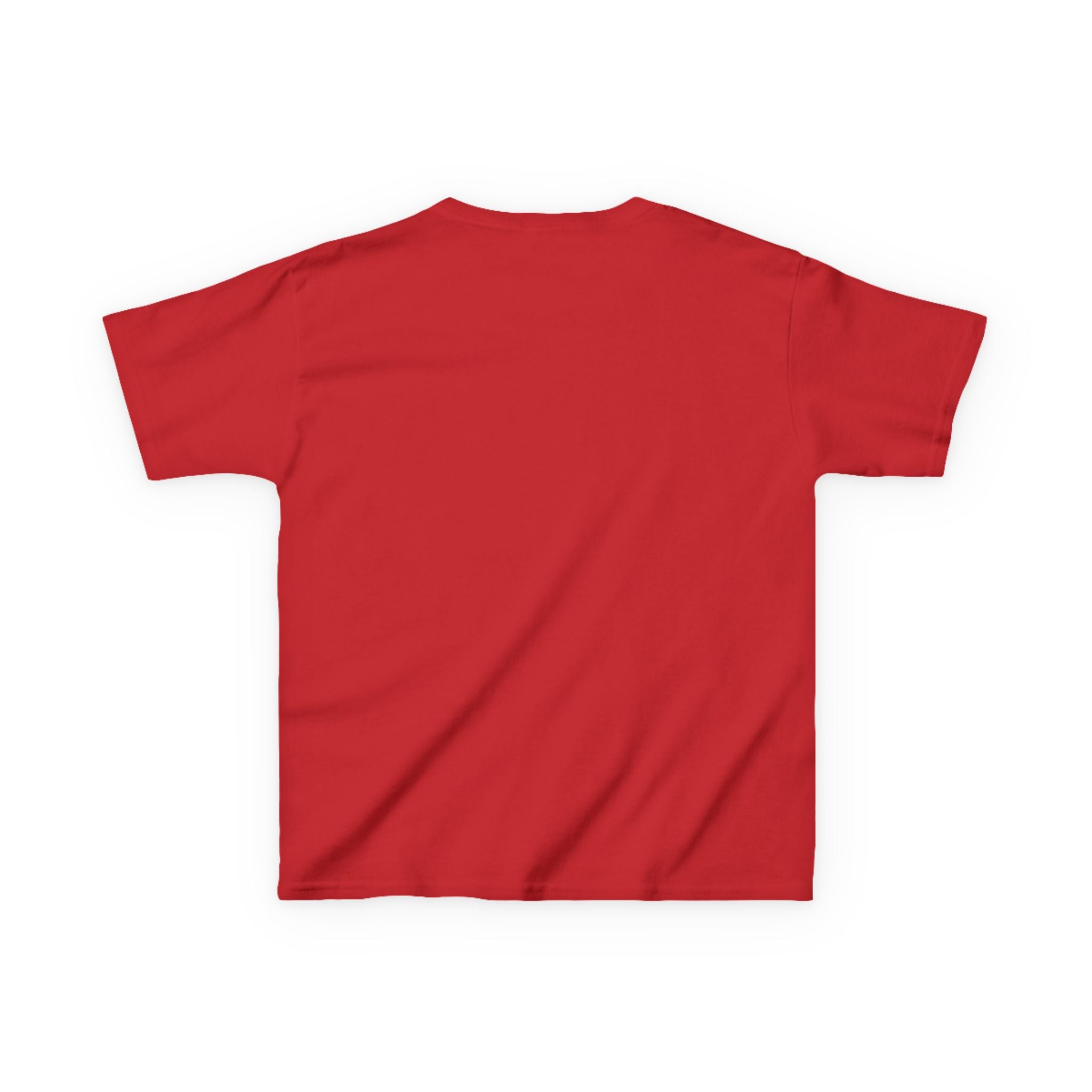 back view Red t-shirt on a white background