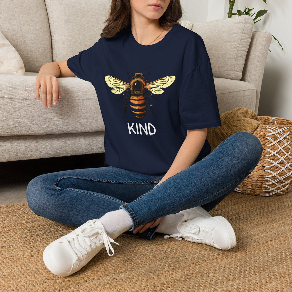 Bee Graphic T-Shirt — "Kind" Eco-Friendly Bee Tee for Nature Lovers Printify