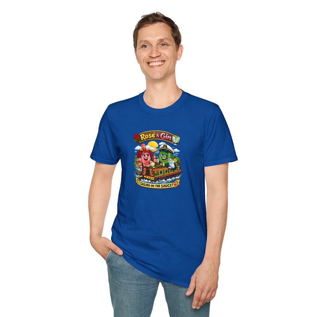 Rose & Gin 'Sailing on the Sauce' spoof Rosie and Jim TV Show Graphic T-Shirt