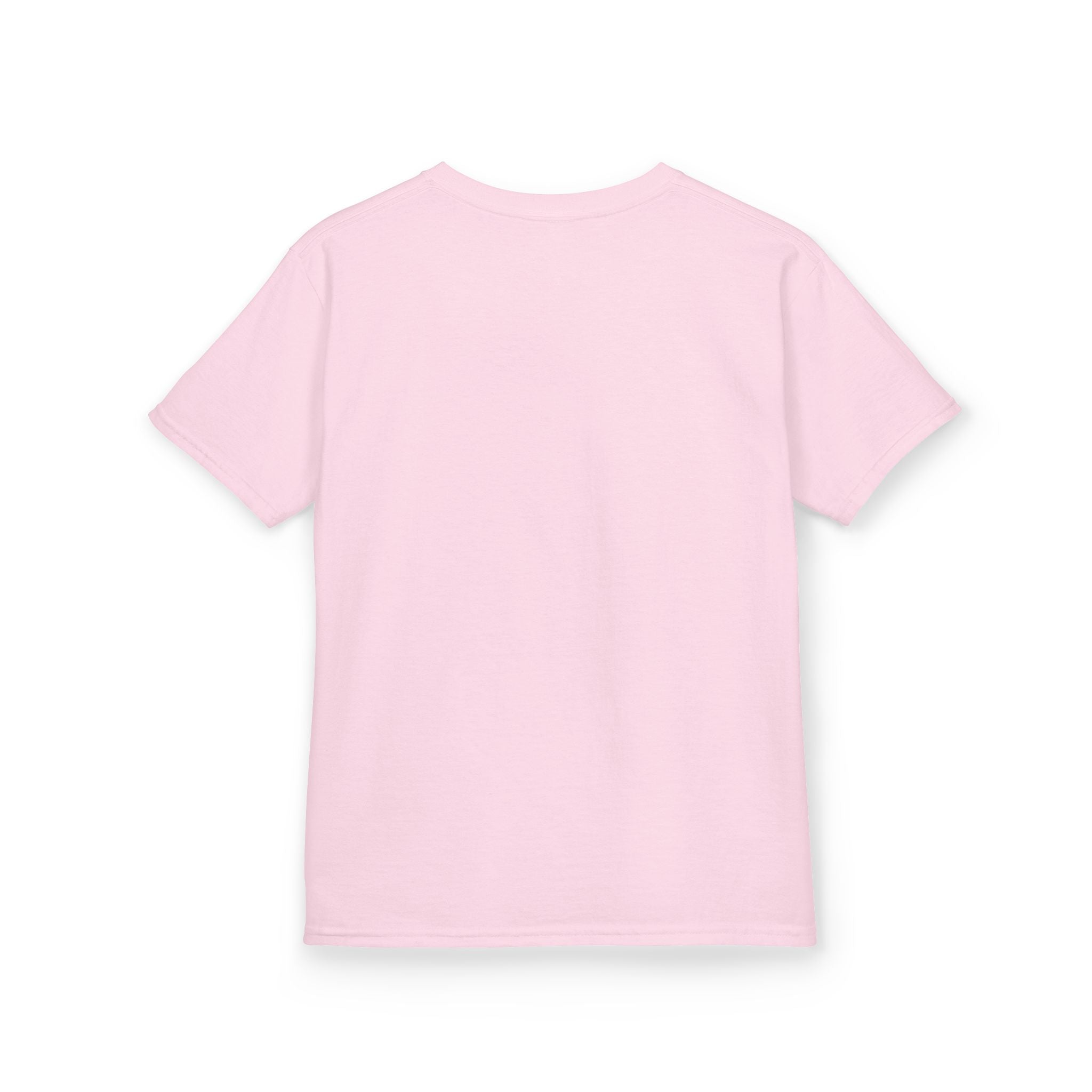 back view Pink t-shirt on a white background