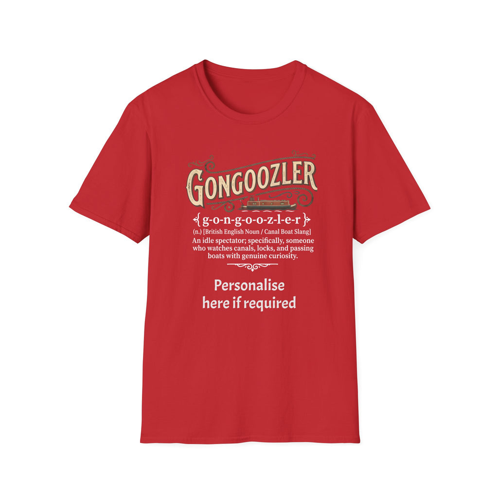 Gongoozler Definition T-Shirt — Vintage  Canal Watching Tee (Personalise Option) Printify