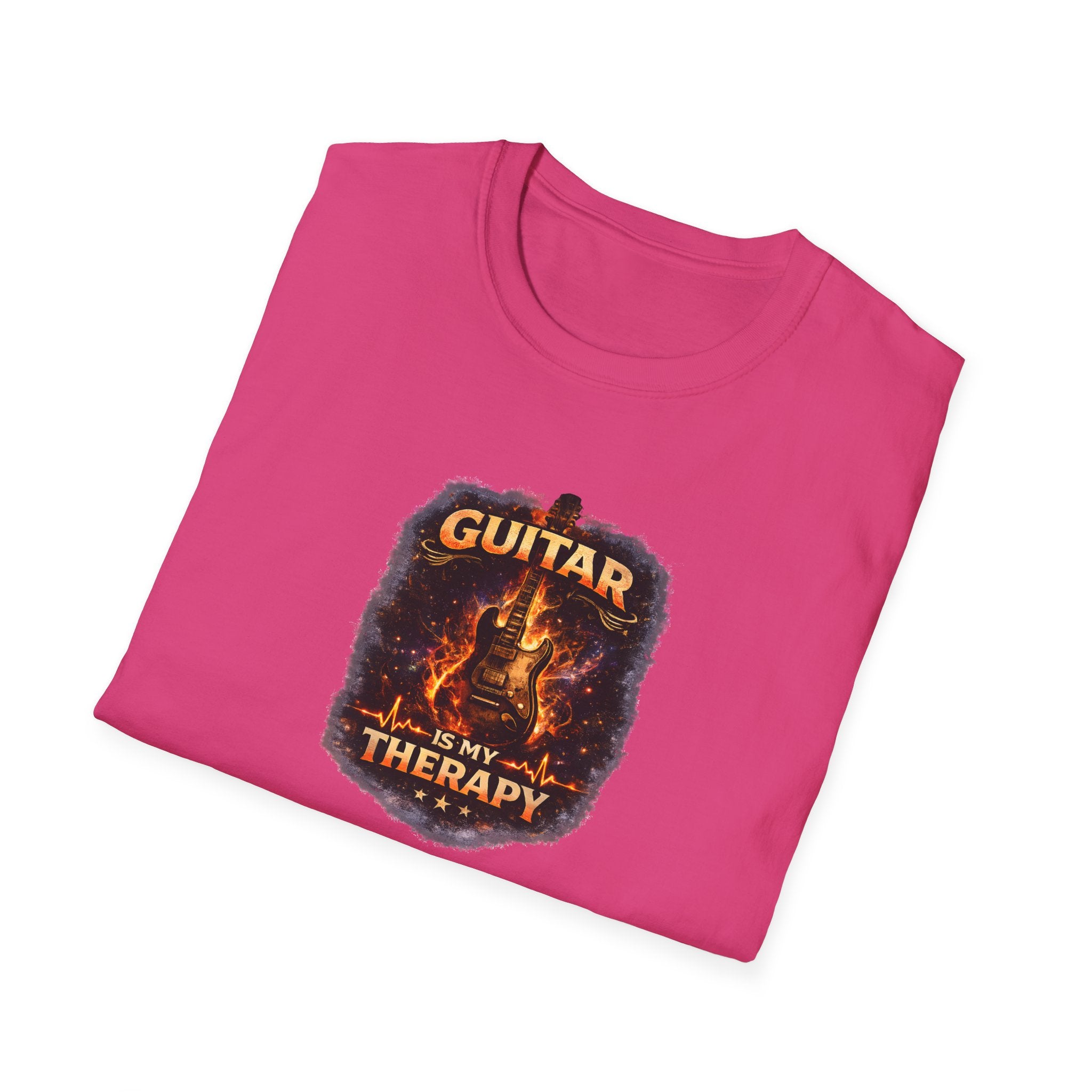 Guitar is my therapy electric guitar rock music t shirt design
