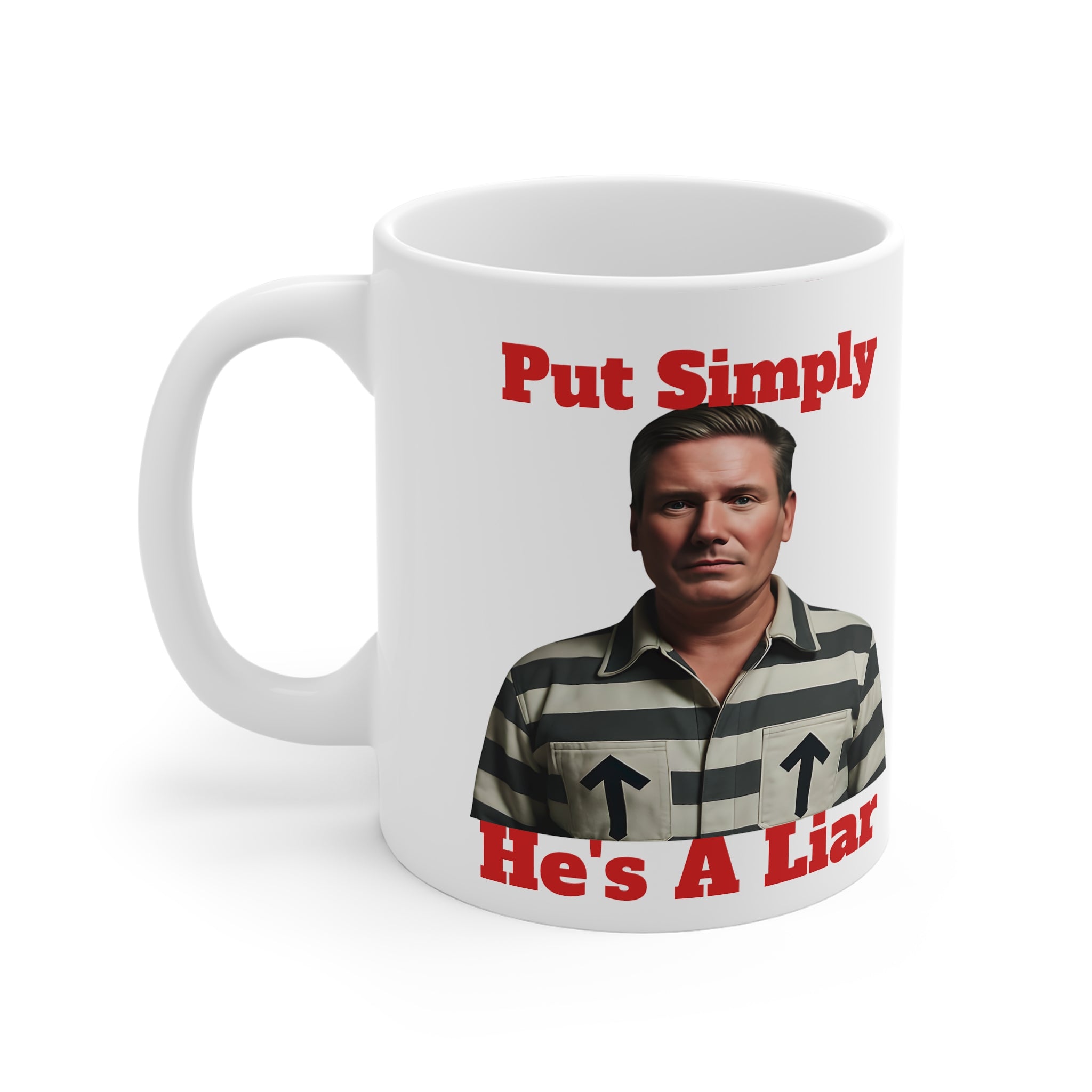 Kier Starmer — "Simply Put He's a Liar" Graphic 11oz  Coffee Mug fat boris