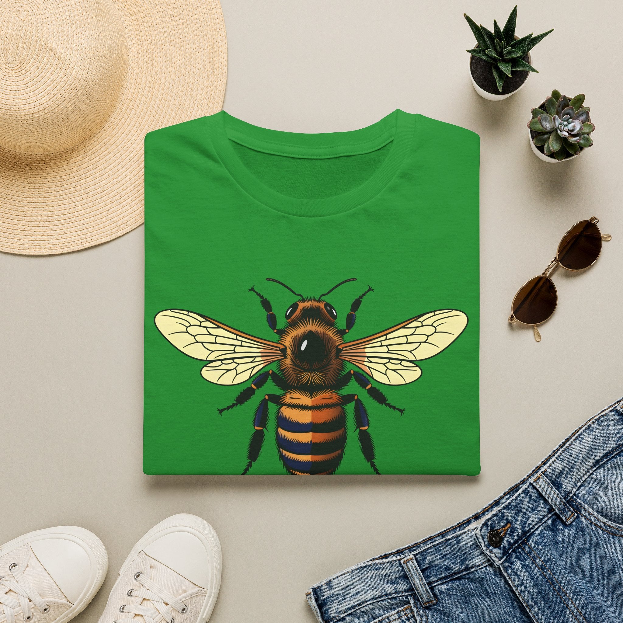 Bee Graphic T-Shirt — "Kind" Eco-Friendly Bee Tee for Nature Lovers Printify