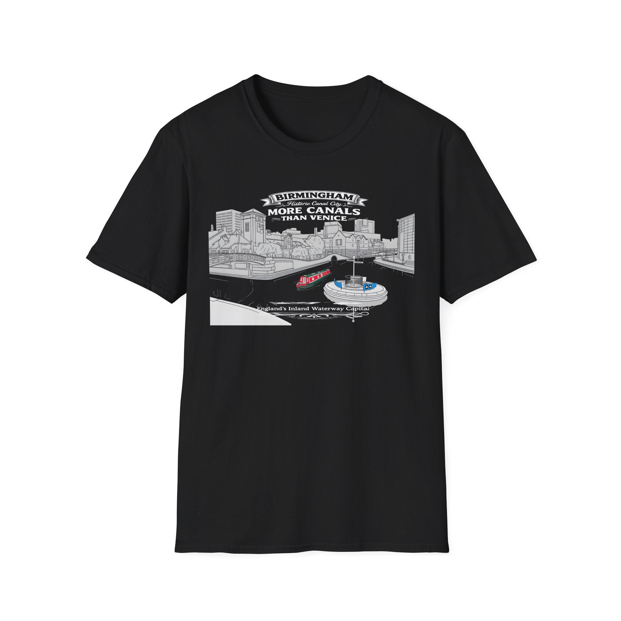Historic Birmingham 'More Canals Than Venice' The Old Turn Junction   Graphic T‑Shirt