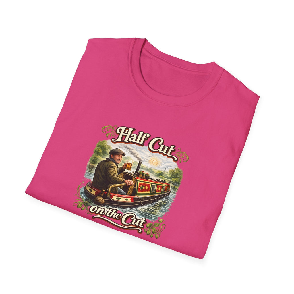 Half Cut on the Cut Cruisin English Canal Boat T-Shirt Printify
