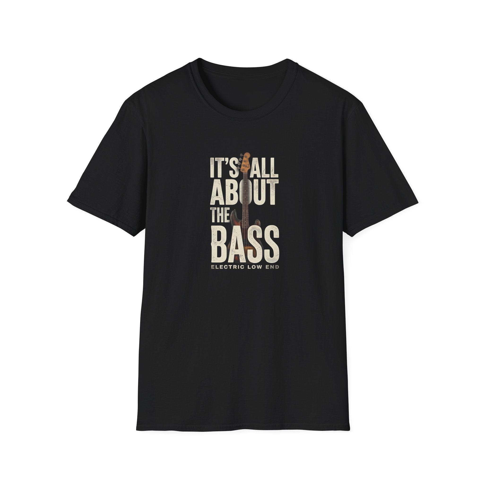 Bass Guitar T-Shirt — "It's All About the Bass" Electric Low End Tee