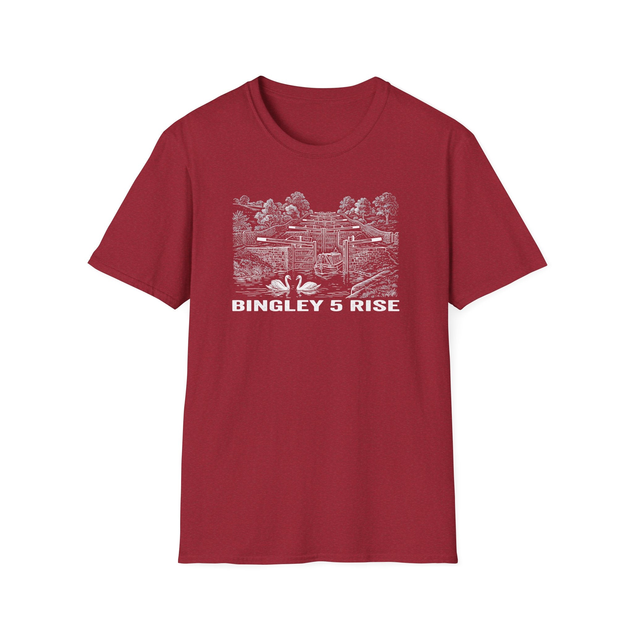 Bingley five-rise locks - Leeds and Liverpool Canal, T‑Shirt