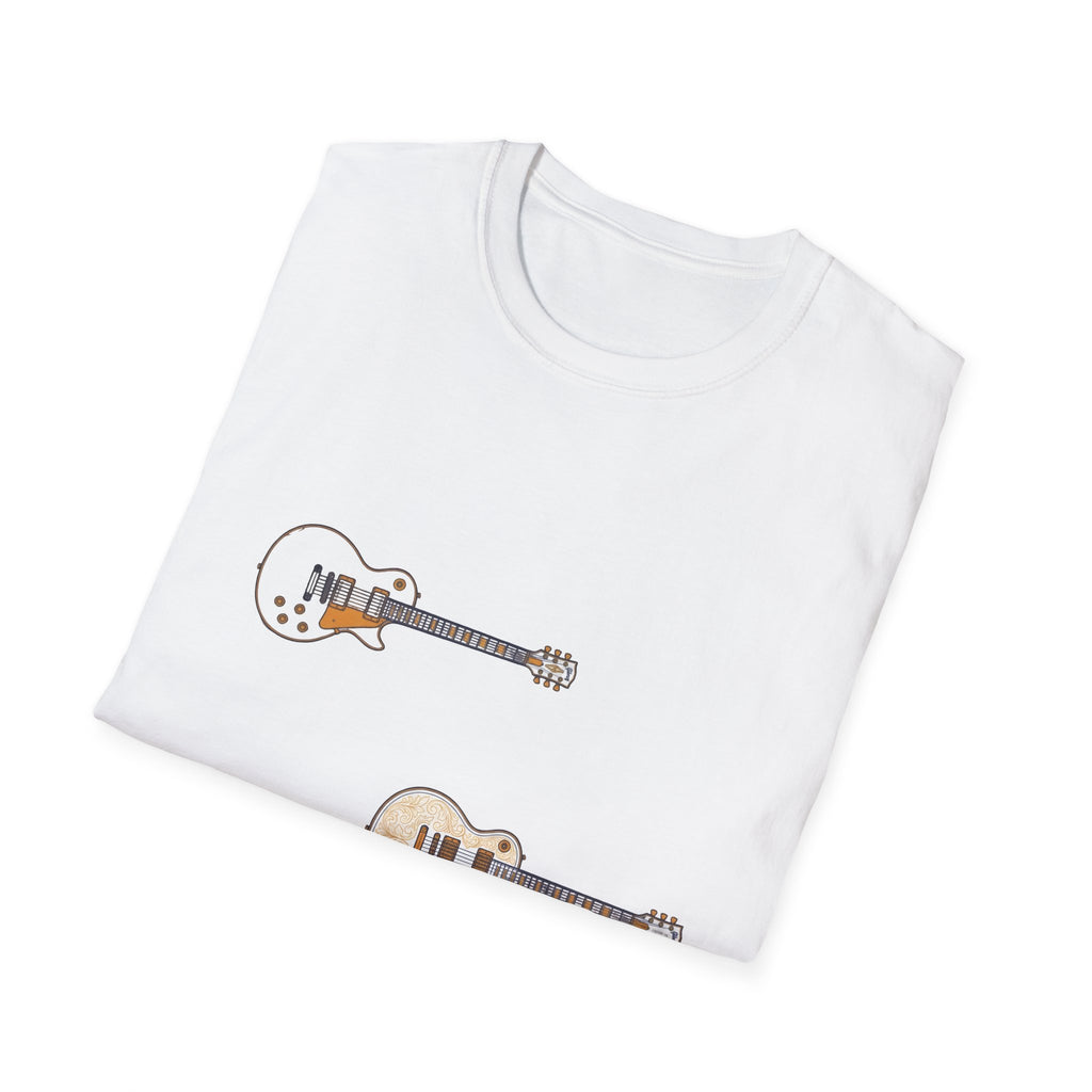 Electric Guitar Duo T-Shirt — Minimalist Music Tee for Guitarists & Music Lovers