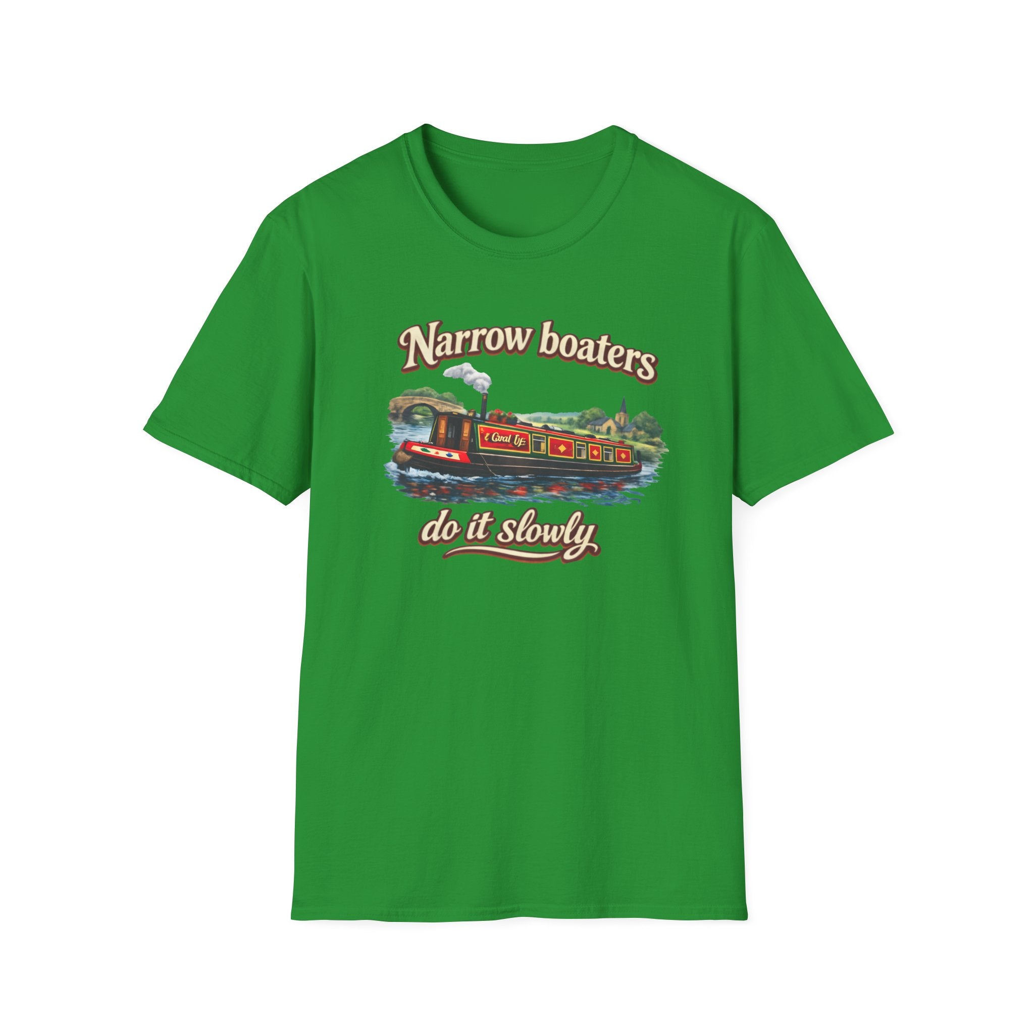 Narrow Boaters Do It Slowly T-Shirt — Canal Boat Vintage Graphic Tee Printify