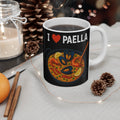 11oz White Mug, I Love Paella Mug, Foodie Gift, Kitchen Lover Gift, Culinary Printify