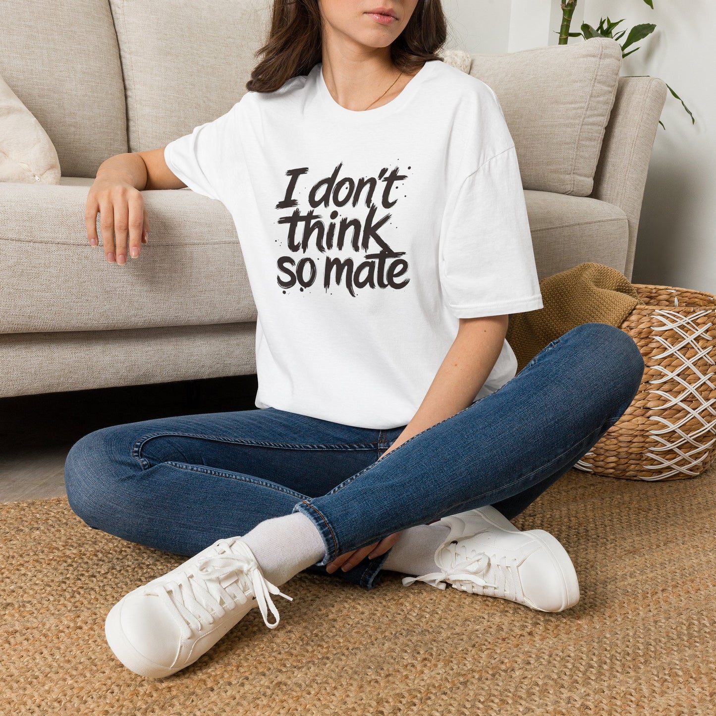 I Don't Think So Mate | Political Protest T-Shirt | Fat Boris Collection | Gildan Softstyle 6400 Printify