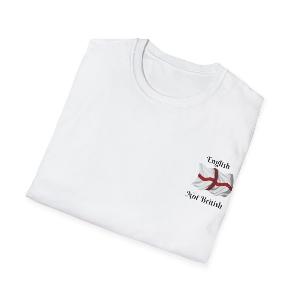 English-not-British, St-George-Flag, patriotic-shirt, England-pride, football-fan-tee, unisex-shirt, English-identity, bold-message
