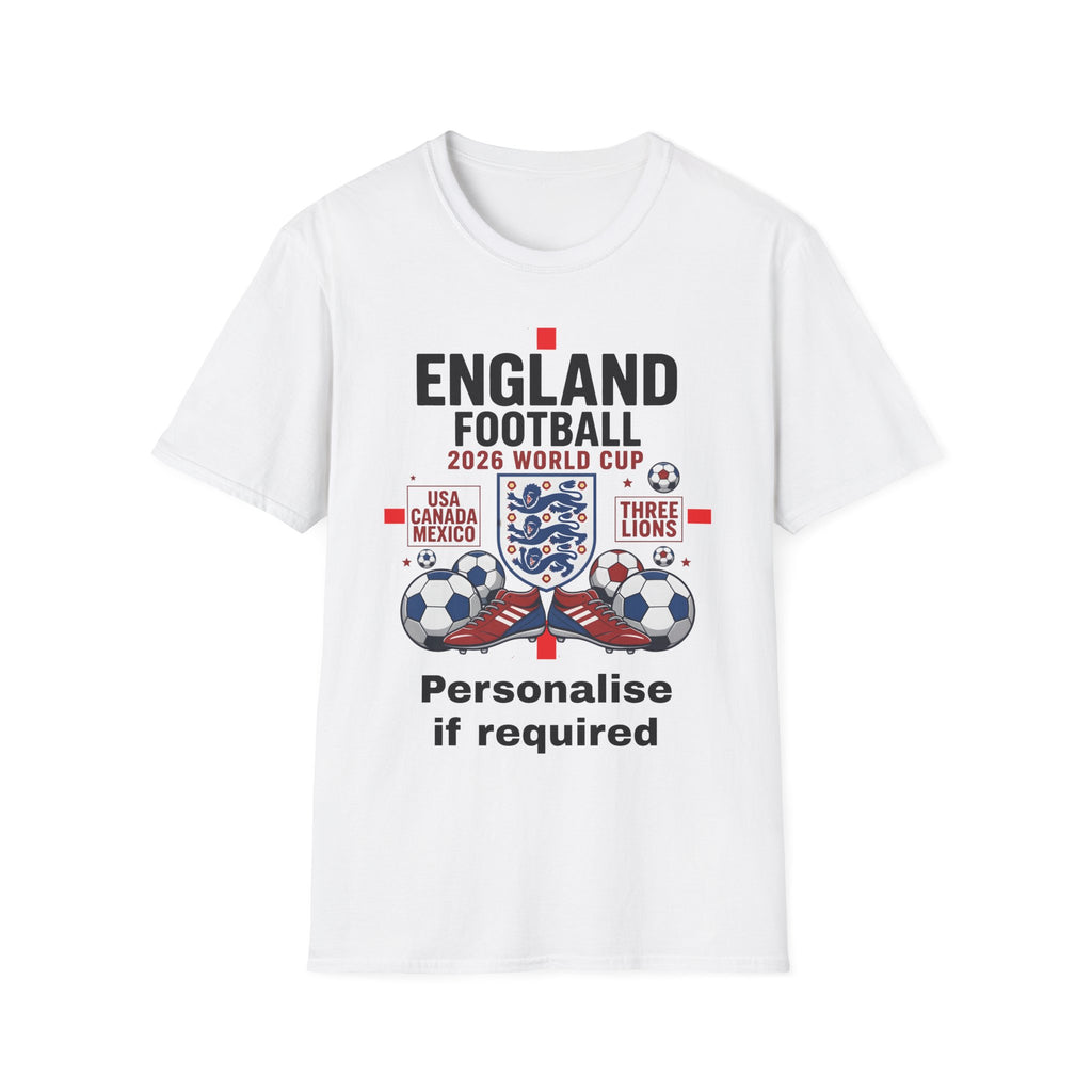 Personalised England Football 2026 World Cup Supporters  Unisex T-Shirt Printify