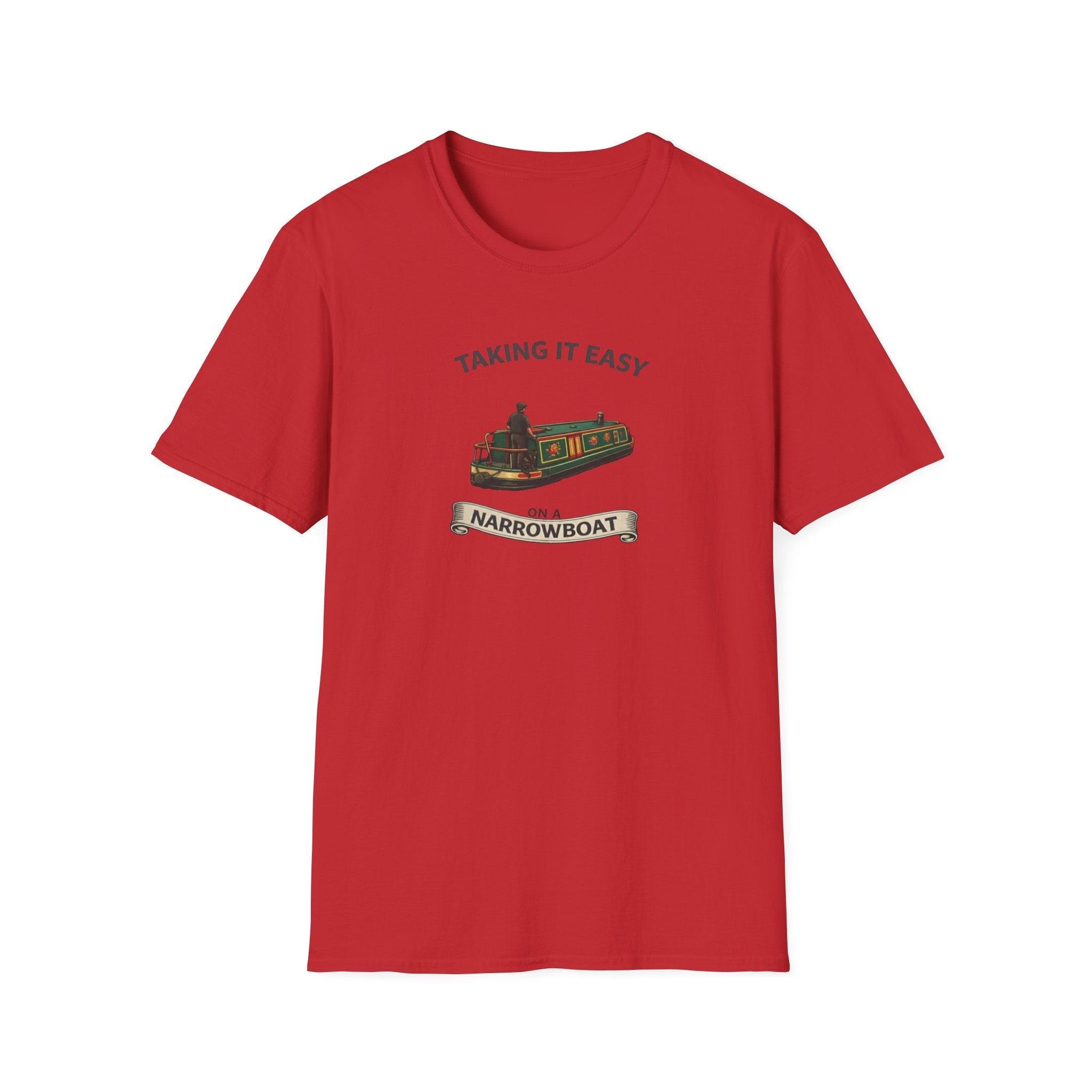 Taking It Easy Narrowboat T-Shirt — Canal Boat Graphic Tee Printify