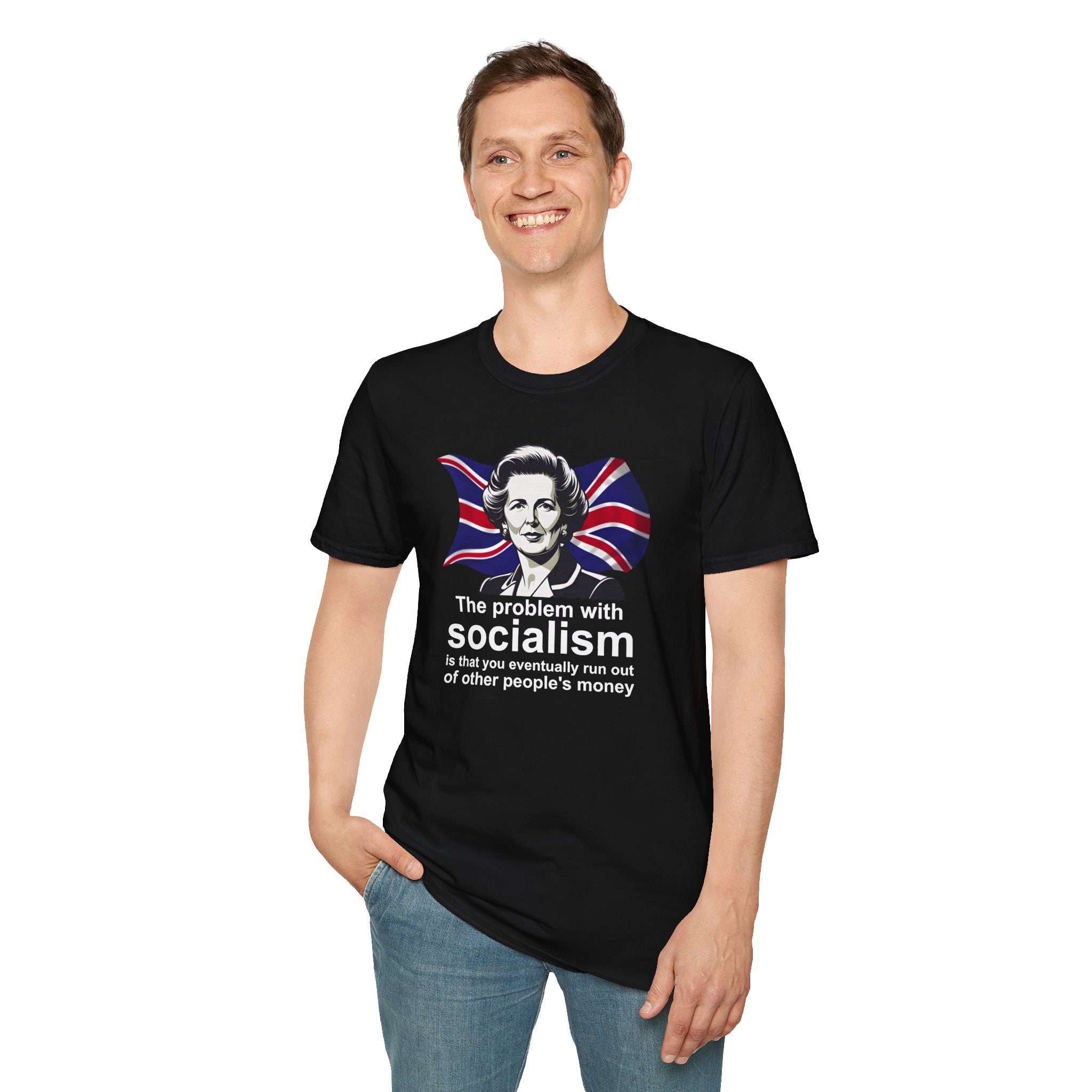 The Problem With Socialism T-Shirt | Margaret Thatcher Quote | | Funny Anti-Socialist Shirt 