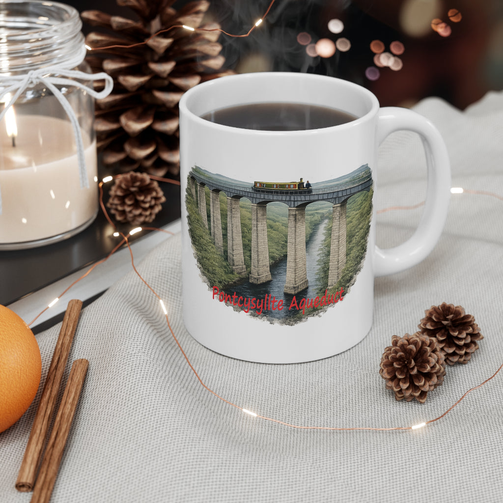 Pontcysyllte Aqueduct Mug — Scenic Wales Coffee Cup (11oz)