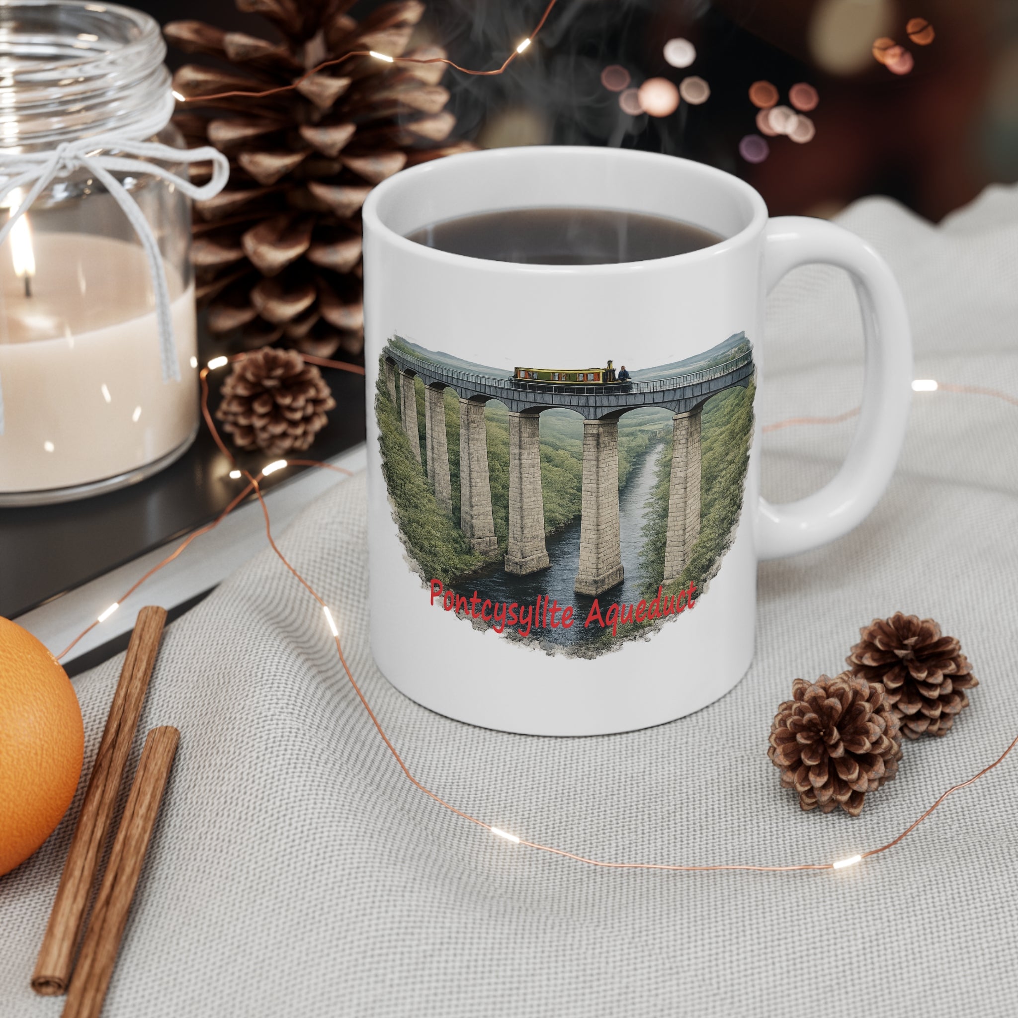 Pontcysyllte Aqueduct Mug — Scenic Wales Coffee Cup (11oz)