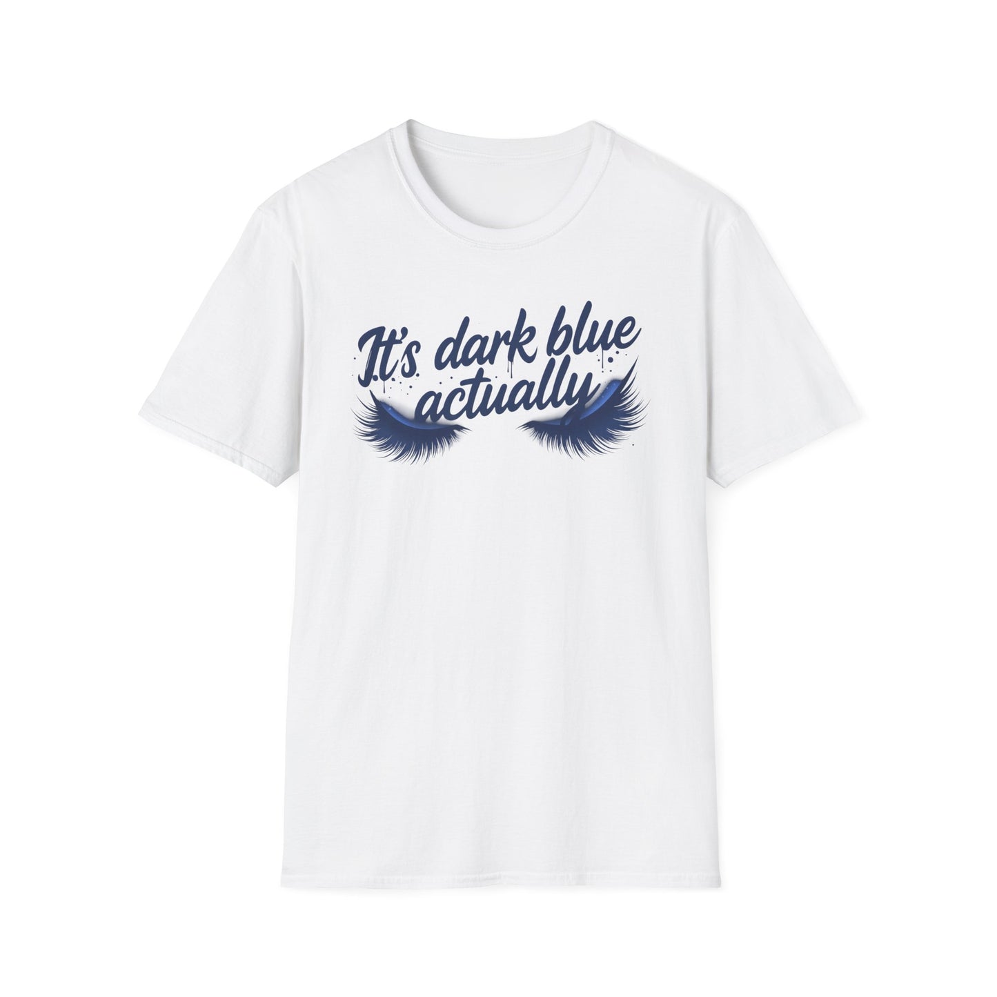 It’s Dark Blue Actually T-Shirt – Andy Burnham Eyelashes Reply to Kemi Badenoch Printify