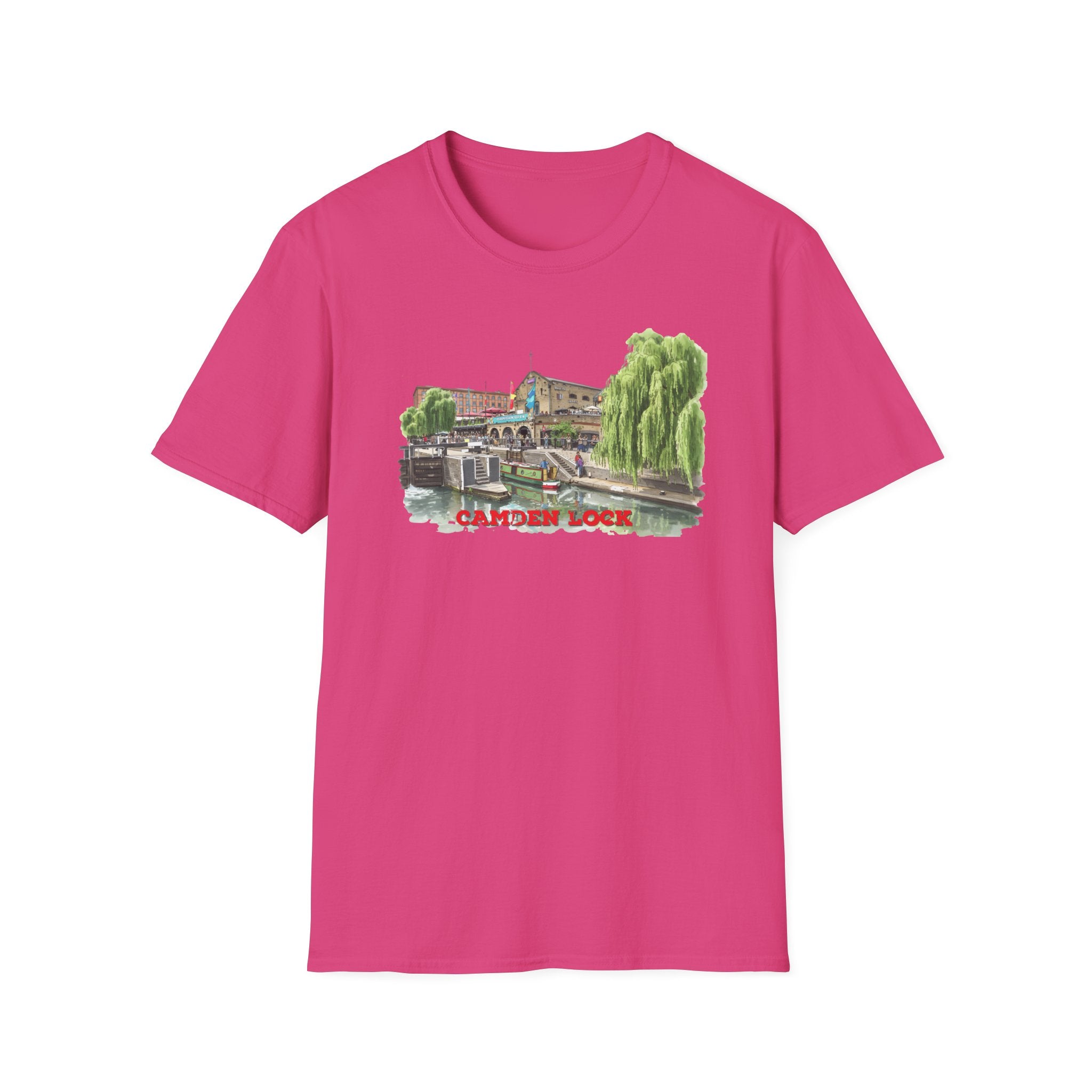 Camden  Lock  london T-Shirt —  Famous Regent Canal Side  Illustration Tee