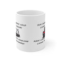 Narrowboat Mug — 'Sun Shining, Beers Cold... Rain Lashing, Wind Howling' Canal Boat Gift Printify