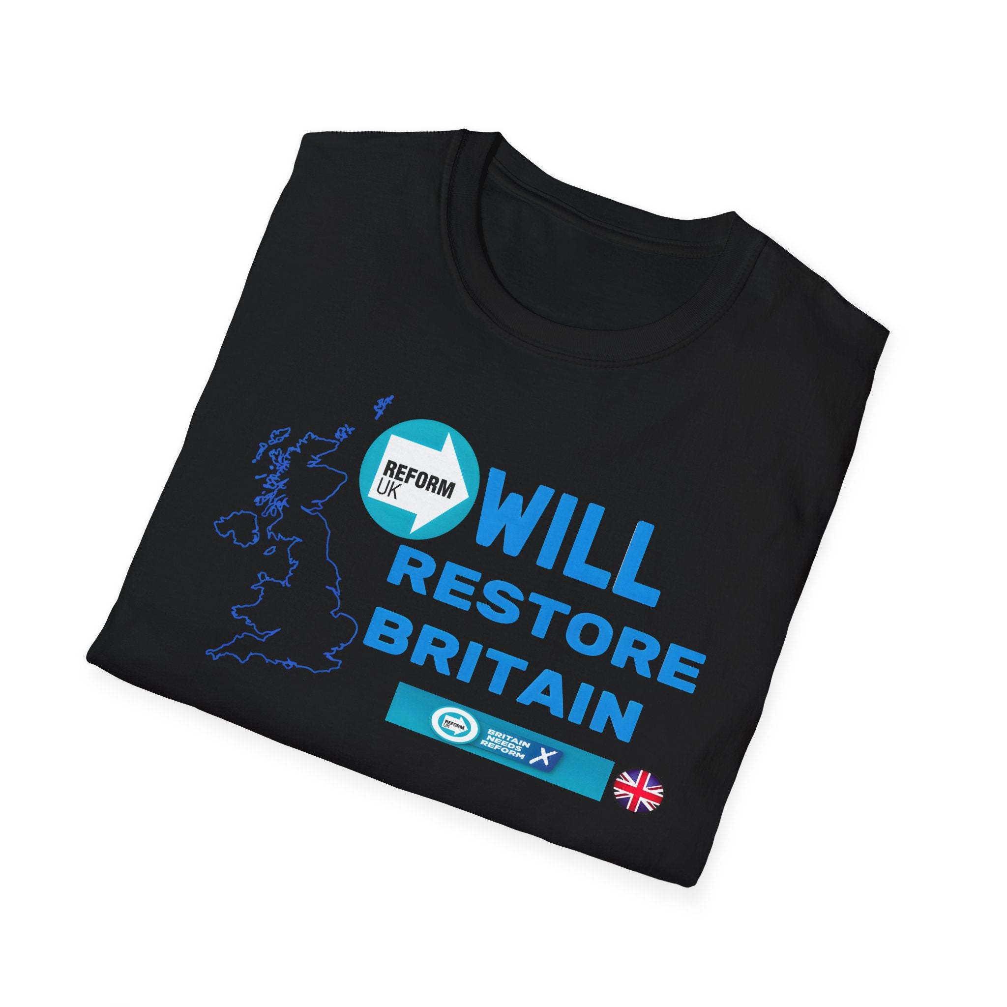 Reform Will Restore Britain T-Shirt | Rupert Lowe Satire Tee | Reform UK Parody Printify