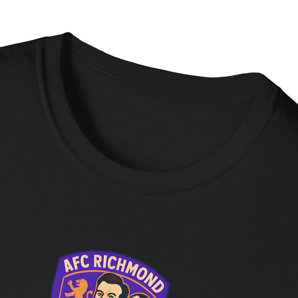 Black t-shirt with AFC Richmond logo on a white background