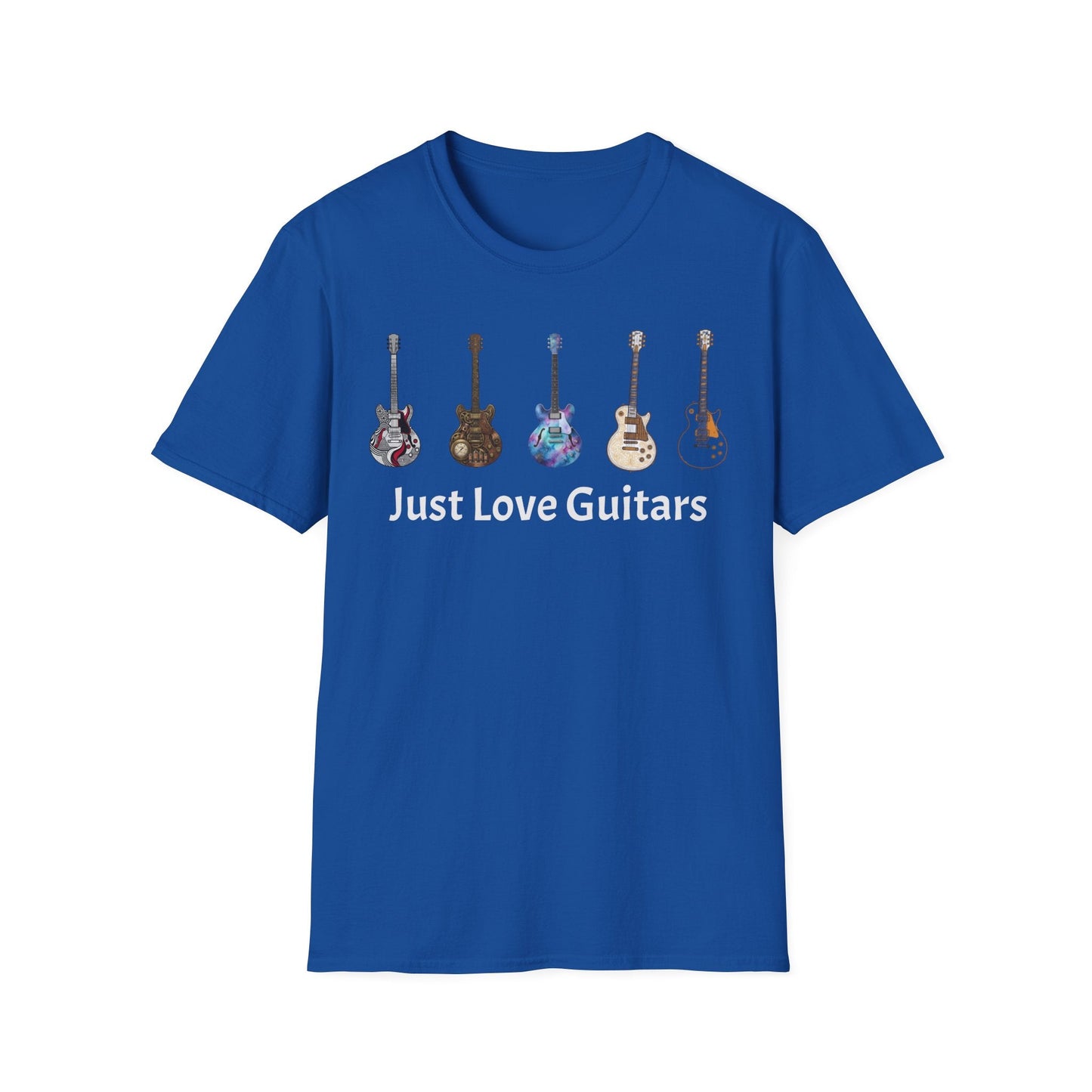 Just Love Guitars T-Shirt — Acoustic & Electric Guitar Lover Tee Printify