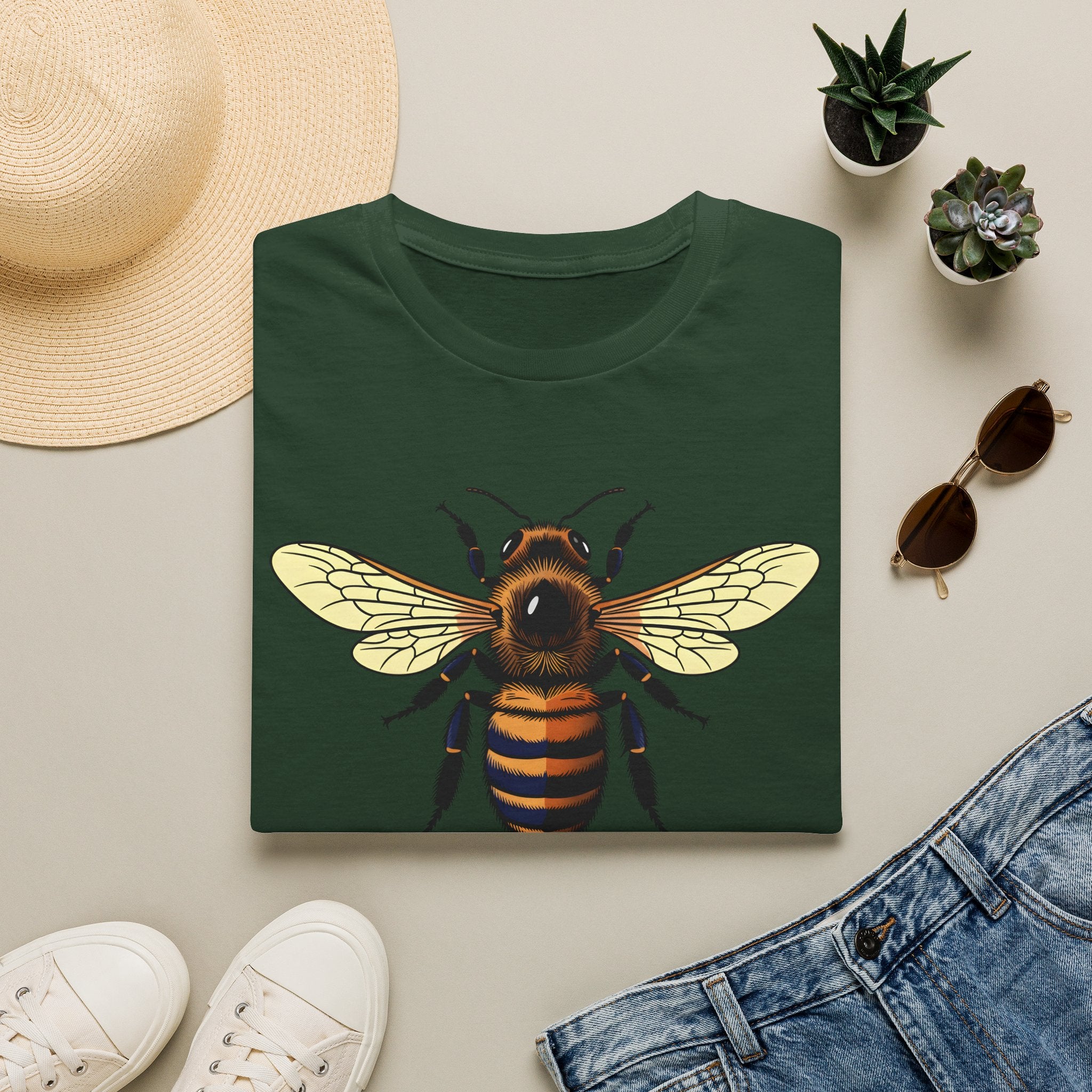 Bee Graphic T-Shirt — "Kind" Eco-Friendly Bee Tee for Nature Lovers Printify