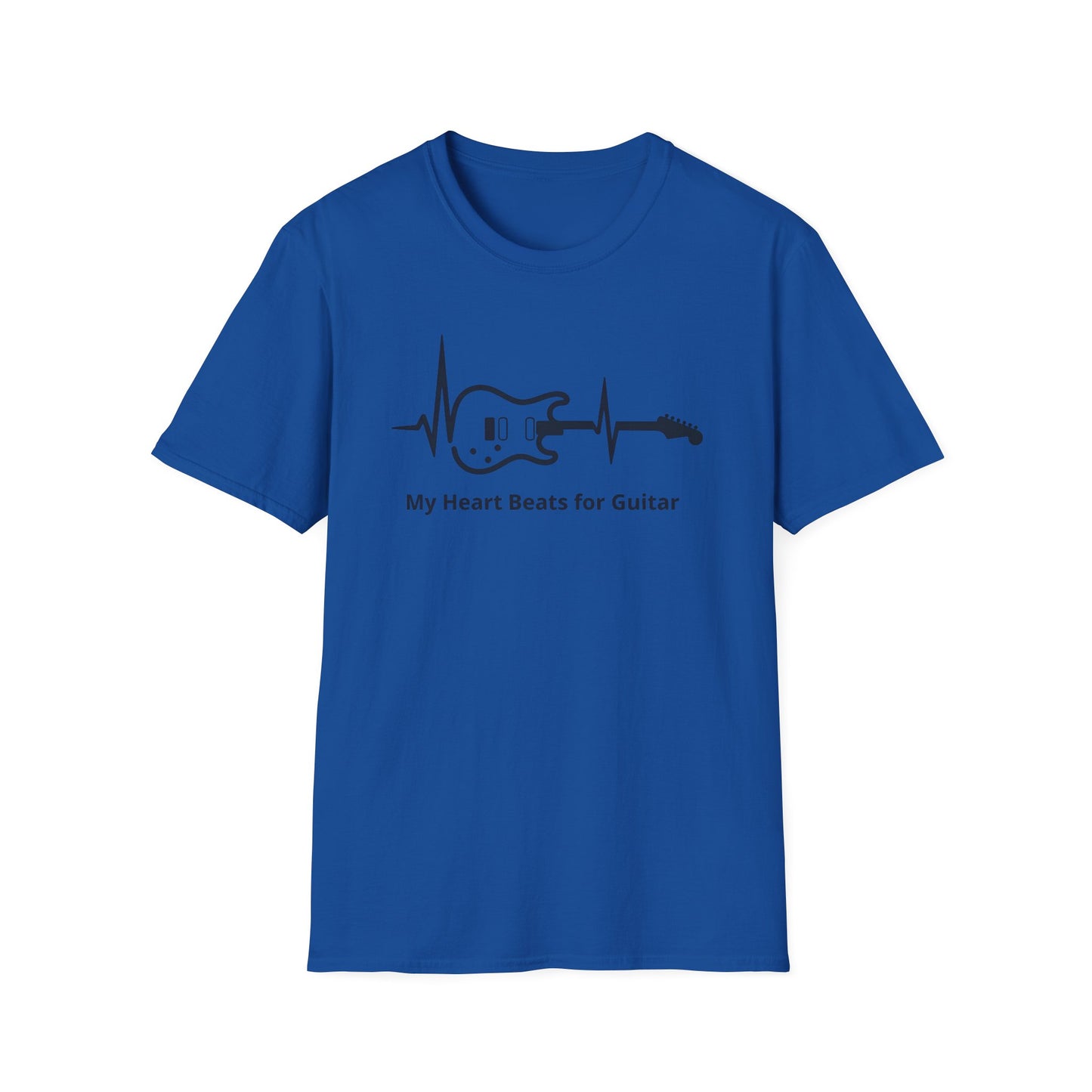  "My Heart Beats for Guitar" Premium Cotton T-Shirt. 