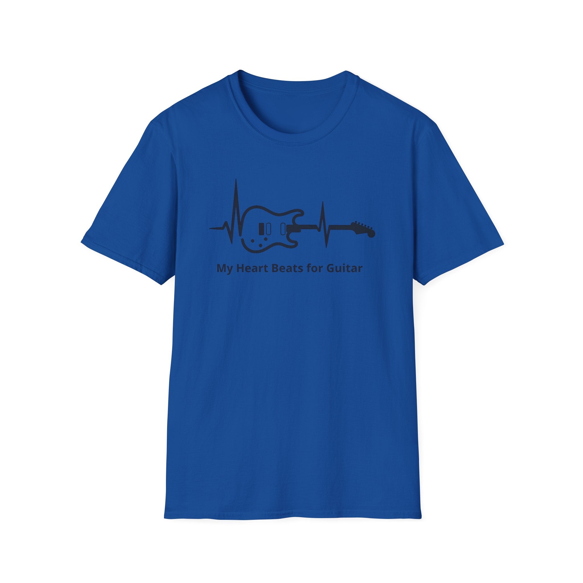 "My Heart Beats for Guitar" Premium Cotton T-Shirt. 