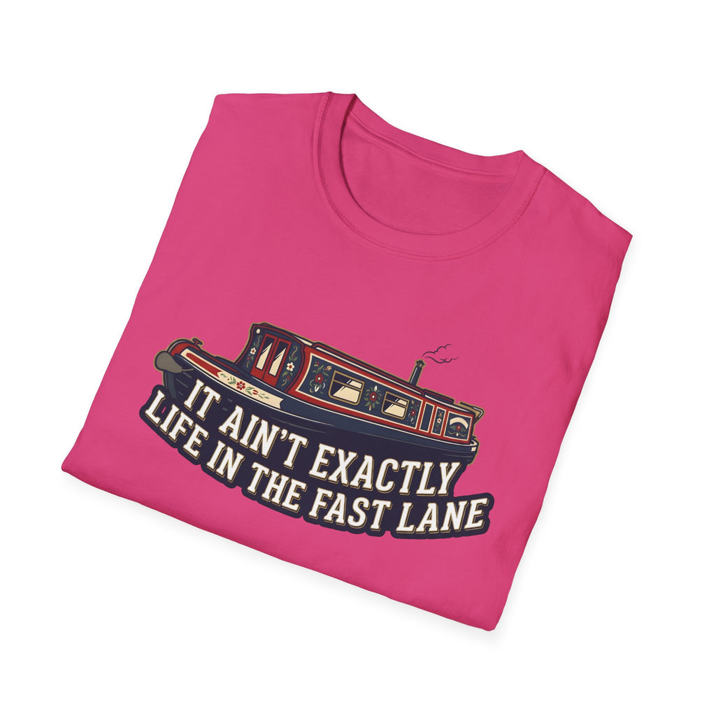 Vintage Narrow Boat t shirt— “It Ain’t Exactly Life In The Fast Lane” Retro  Graphic
