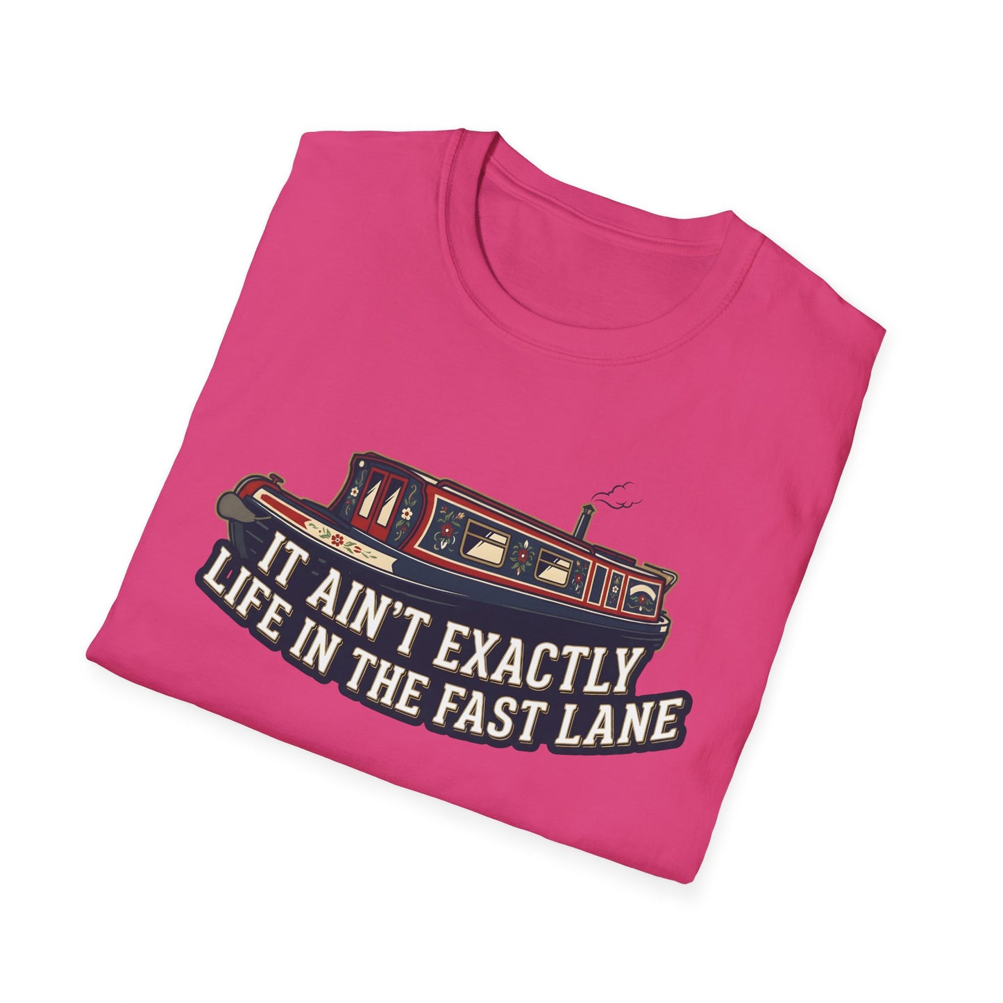 Vintage Narrow Boat t shirt— “It Ain’t Exactly Life In The Fast Lane” Retro  Graphic
