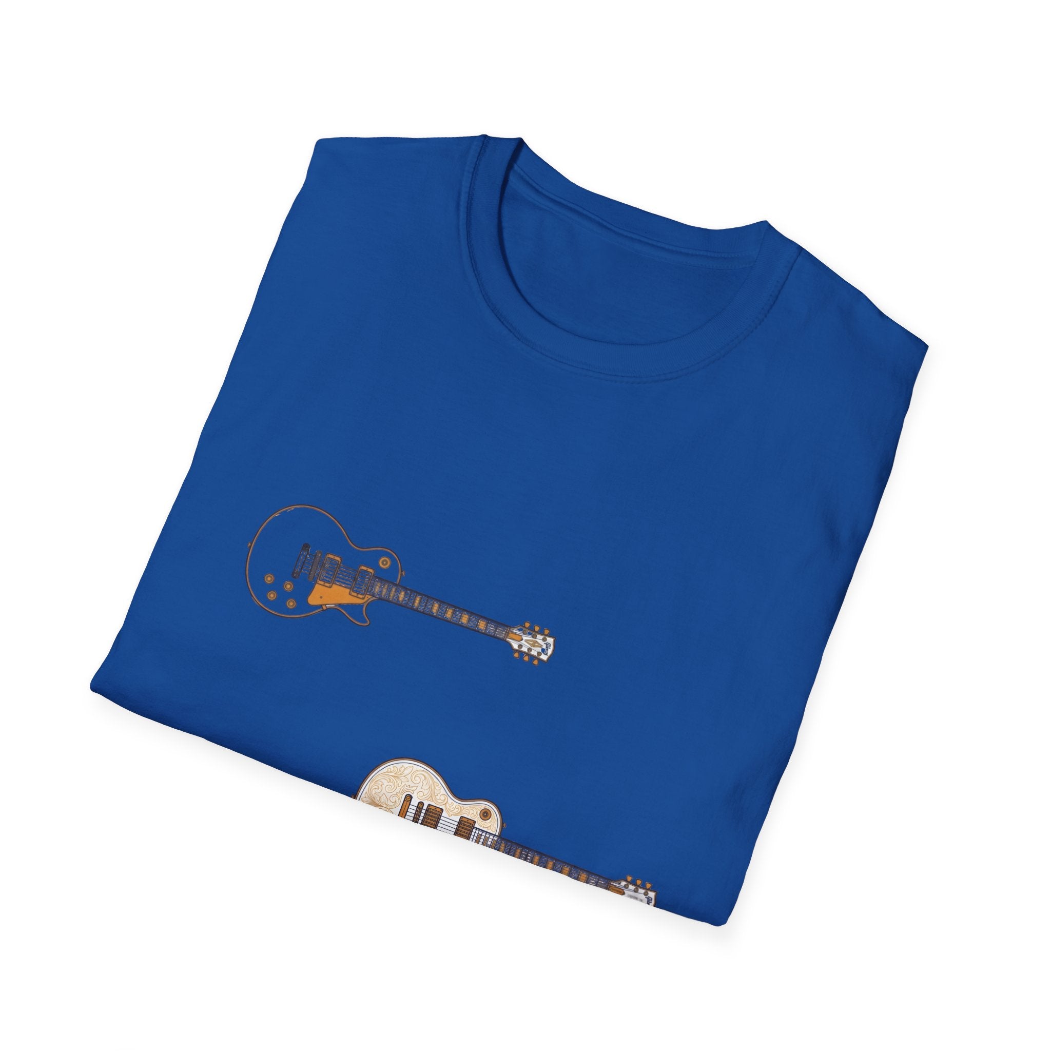 Electric Guitar Duo T-Shirt — Minimalist Music Tee for Guitarists & Music Lovers