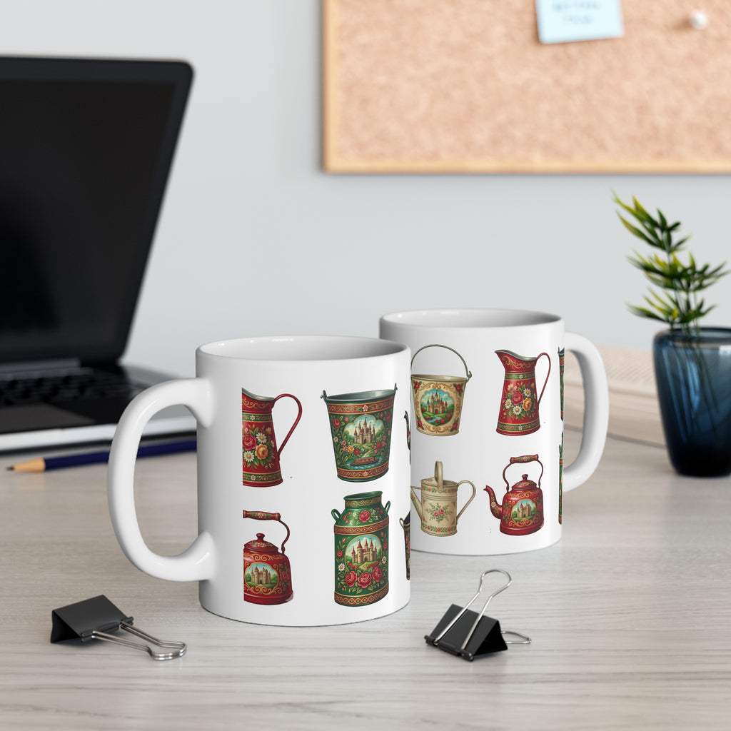 The Canal Collection | Traditional British Canal Folk Art 11ox Coffee Mug Printify