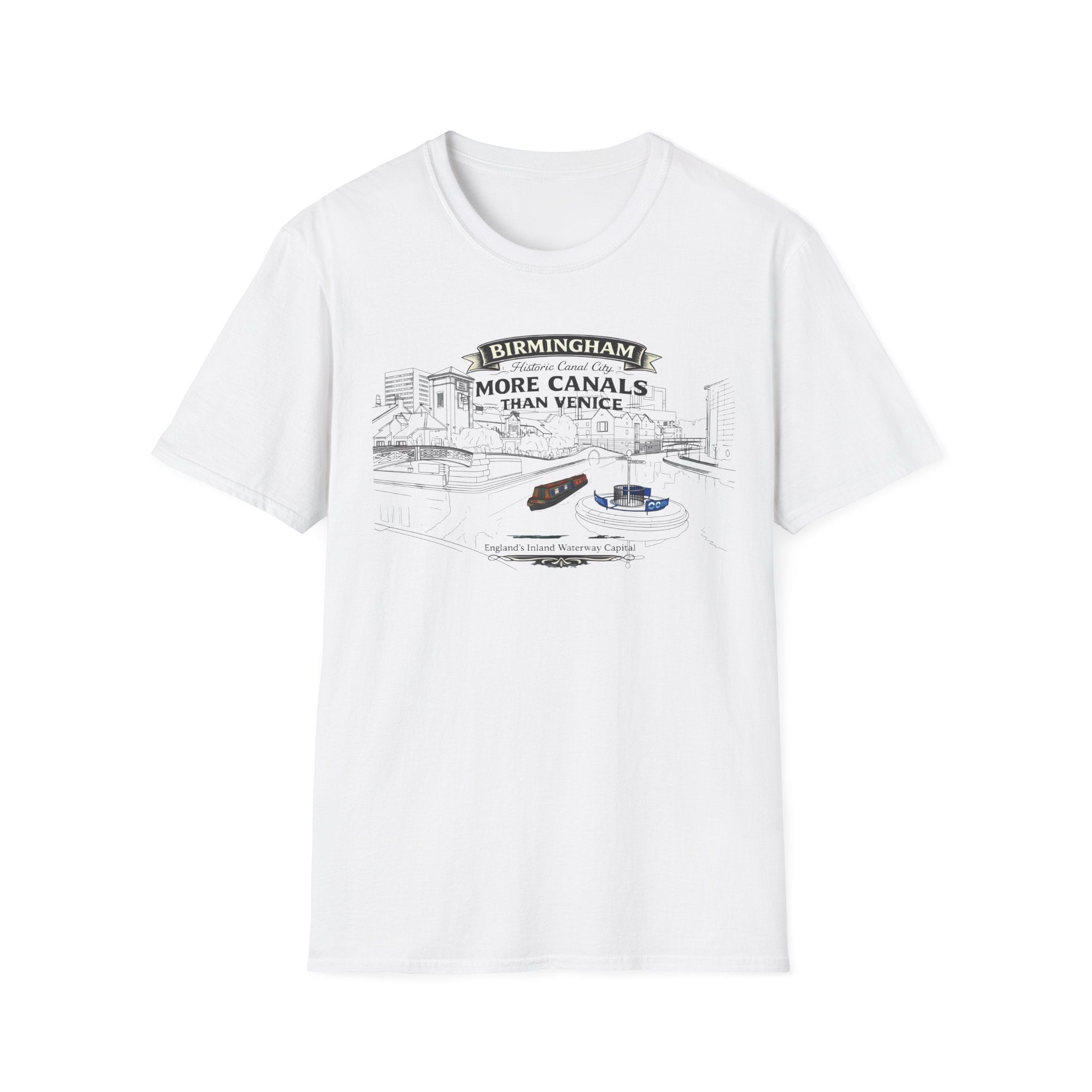Historic Birmingham 'More Canals Than Venice' The Old Turn Junction   Graphic T‑Shirt