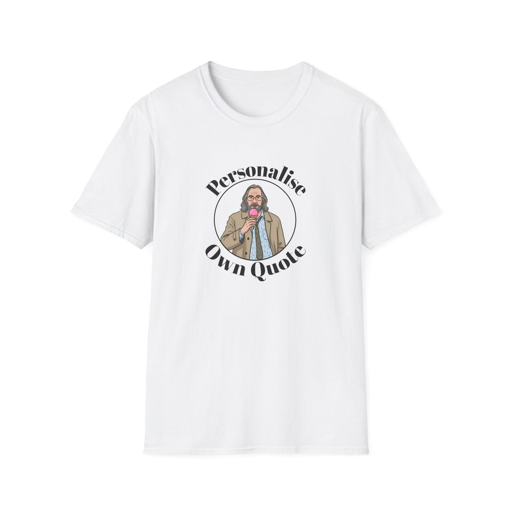 White t shirt with Jackson lamb graphic from slow horses t v show personalised text