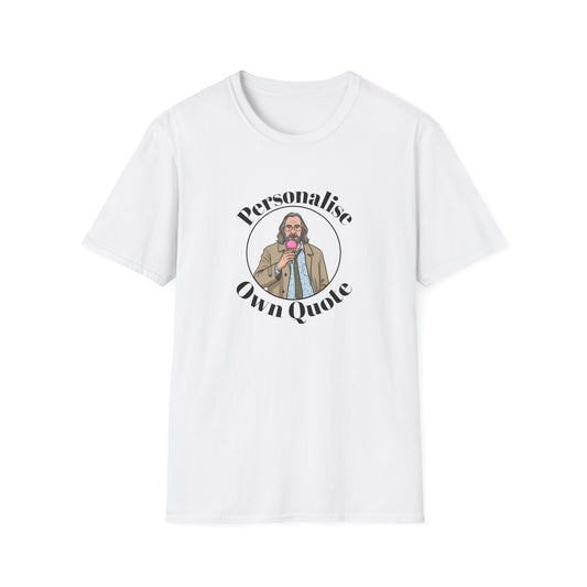 White t shirt with Jackson lamb graphic from slow horses t v show personalised text